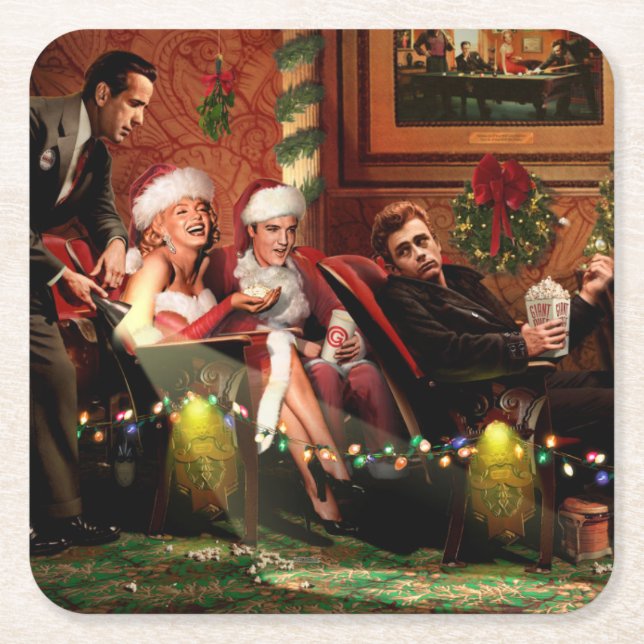 Dessous De Verre Carré Intermède de Noël (Devant)