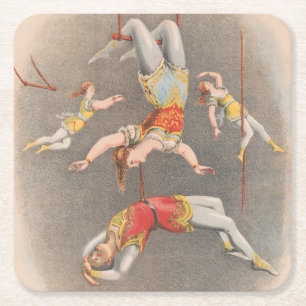 Dessous De Verre Carré Interprètes De Trapeze Hommes Et Femmes
