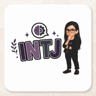 Dessous De Verre Carré INTJ — A Visionária Estratégica