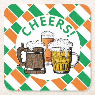 Dessous De Verre Carré IRELAND FLAG Irish Beer