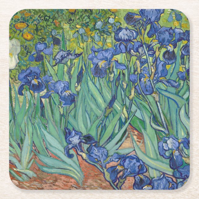 Dessous De Verre Carré Irises par Van Gogh (Devant)