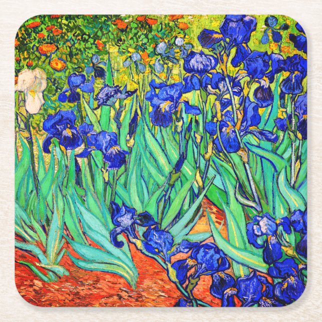Dessous De Verre Carré Irises par Vincent Van Gogh (Devant)