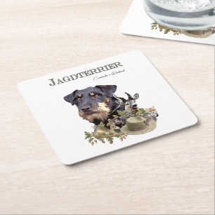 Dessous De Verre Carré Jagdterrier