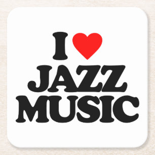 DESSOUS DE VERRE CARRÉ J'AIME LA MUSIQUE DE JAZZ