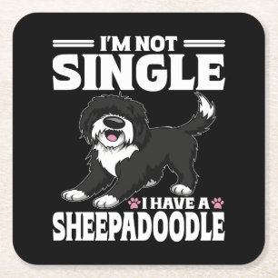 Dessous De Verre Carré Je ne suis pas célibataire, j'ai un amoureux Sheep