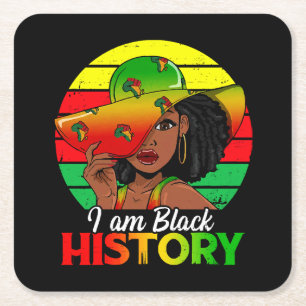 Dessous De Verre Carré Je suis l'histoire noire Afrique Amérique