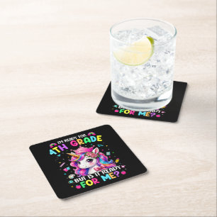 Dessous De Verre Carré Je suis prêt pour la licorne de 4e année Premier j