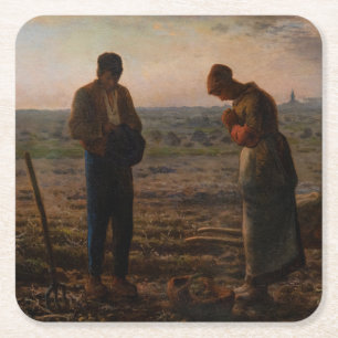 Dessous De Verre Carré Jean-François Millet - L'Angelus