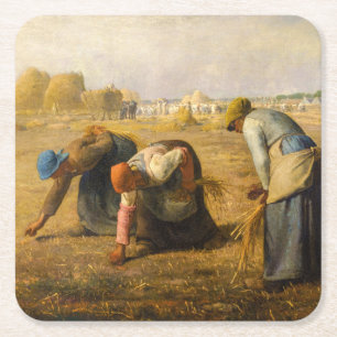 Dessous De Verre Carré Jean-François Millet - Les Gleaners