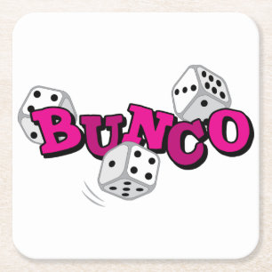 Dessous De Verre Carré Jeu de dés Bunco