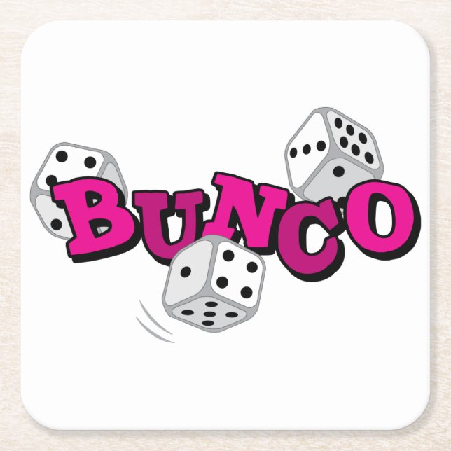 Dessous De Verre Carré Jeu de dés Bunco (Devant)