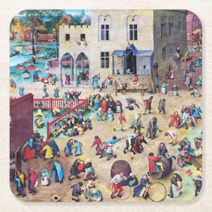 Dessous De Verre Carré Jeux pour enfants, Pieter Bruegel