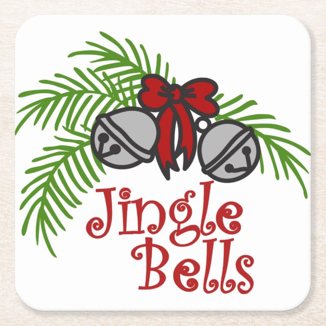 Dessous De Verre Carré Jingle Bells (Devant)