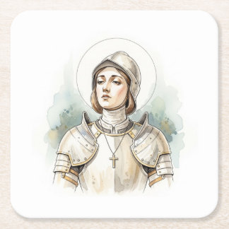 Dessous De Verre Carré Joan of Arc , Catholic Gifts