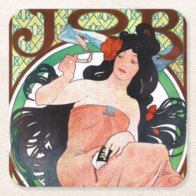 Dessous De Verre Carré JOB, Mucha (Devant)