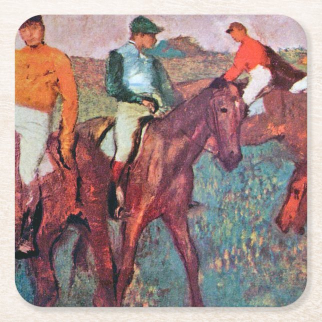 Dessous De Verre Carré Jockey et cheval, Edgar Degas (Devant)