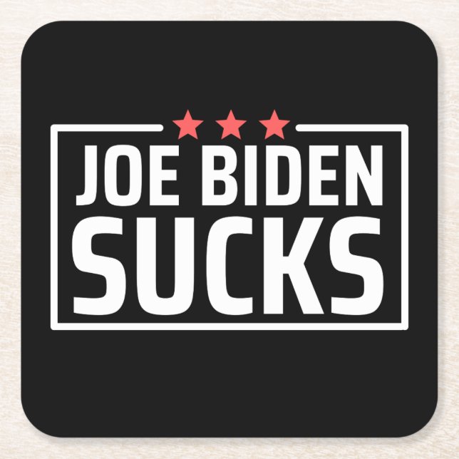 Dessous De Verre Carré joe Biden Sucks (Devant)