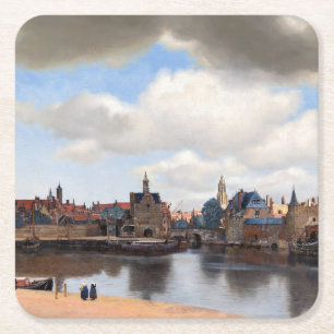 Dessous De Verre Carré Johannes Vermeer - Vue de Delft