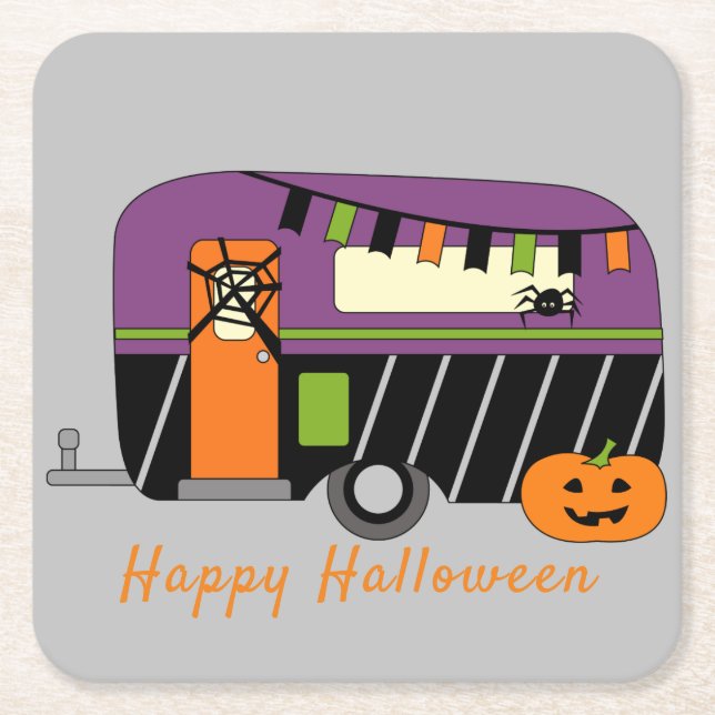 Dessous De Verre Carré Joli Halloween RV (Devant)