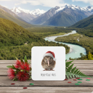 Dessous De Verre Carré Joli Kiwi de Noël, coutume