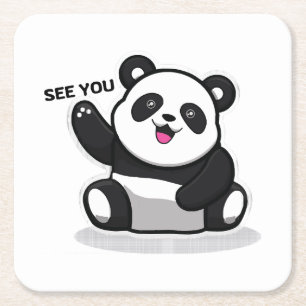 Dessous De Verre Carré joli petit panda
