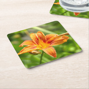 Dessous De Verre Carré Jolie grande fleur Lily photo