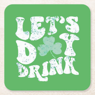 Dessous De Verre Carré Jour Buvons St Patrick Paddy Lucky Charm