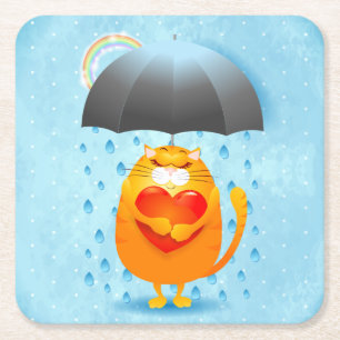 Dessous De Verre Carré Jour de la pluie