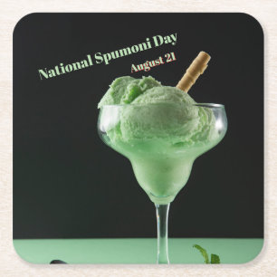 Dessous De Verre Carré Journée nationale des spumoni