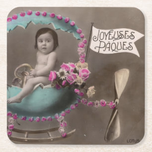 Dessous De Verre Carré Joyeuse Paques