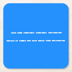 Dessous De Verre Carré Joyeux anniversaire dans Morse Code