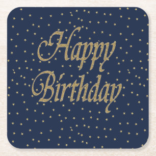 Dessous De Verre Carré Joyeux anniversaire de la Marine