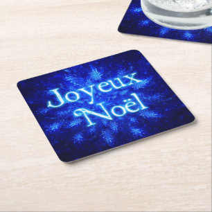 Dessous De Verre Carré Joyeux Noё l - Snowburst