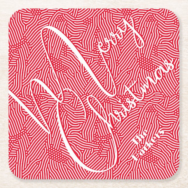 Dessous De Verre Carré Joyeux Noël (Devant)