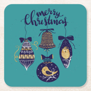 Dessous De Verre Carré Joyeux Noël