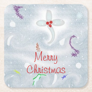 Dessous De Verre Carré Joyeux Noël