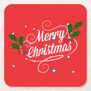 Dessous De Verre Carré Joyeux Noël