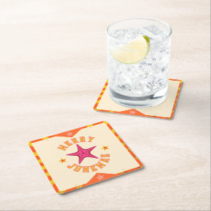 Dessous De Verre Carré Joyeux Noël tropical Junemas