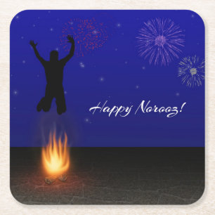 Dessous De Verre Carré Joyeux Norooz Chahar-Shanbeh-Suri