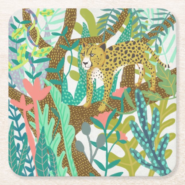 Dessous De Verre Carré Jungle Roar - Cheetah (Devant)