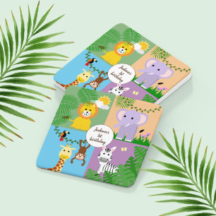 Dessous De Verre Carré Jungle Safari animal sauvage Anniversaire de enfan