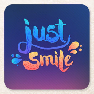 Dessous De Verre Carré Juste sourire