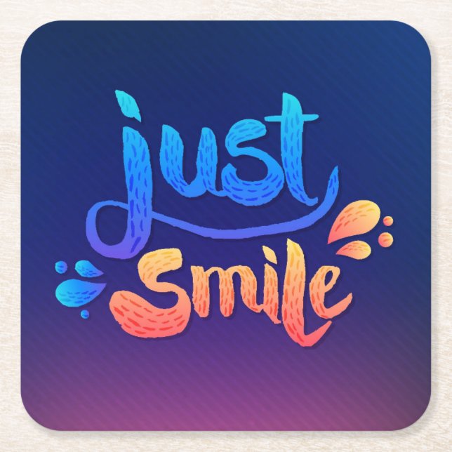 Dessous De Verre Carré Juste sourire (Devant)