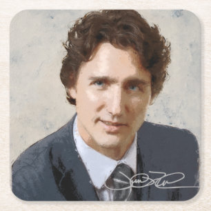 Dessous De Verre Carré Justin Trudeau