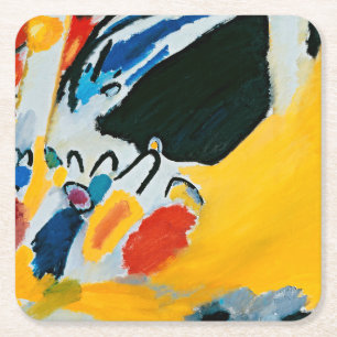 Dessous De Verre Carré Kandinski Impression III Concert Peinture Abstrait