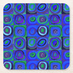 Dessous De Verre Carré Kandinsky Farbstudie Carrés Bleus Cercle Carré