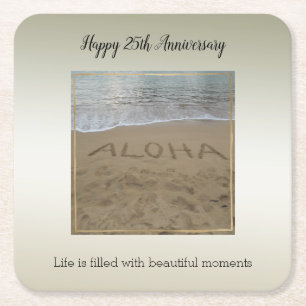 Dessous De Verre Carré Kauai Hawaii Plage Aloha Moments Merveilleux      