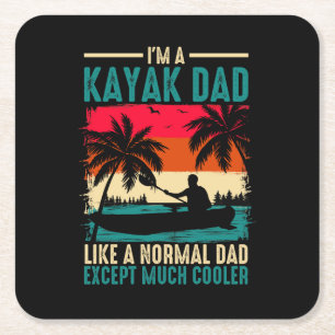 Dessous De Verre Carré Kayak Papa