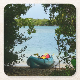 Dessous De Verre Carré Kayaking aux îles Virgin