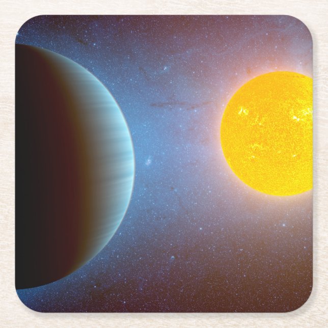 Dessous De Verre Carré Kepler-10 Star System. (Devant)